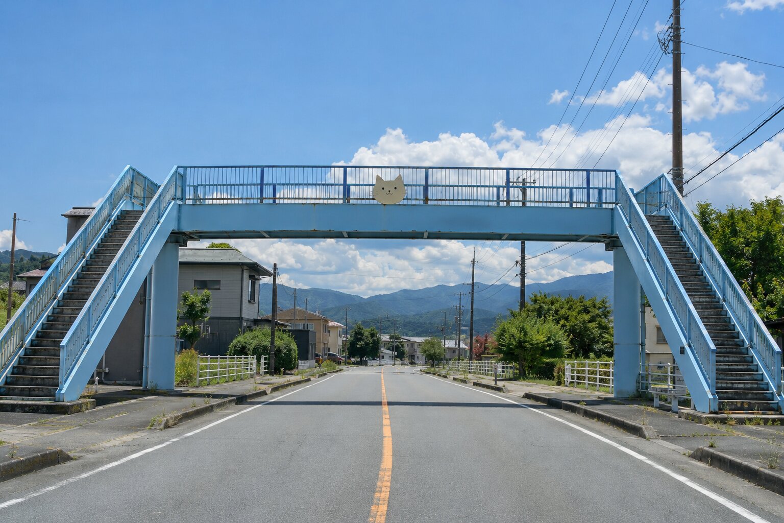 柳瀬市中央通りの歩道橋の猫に関する奇妙な記録