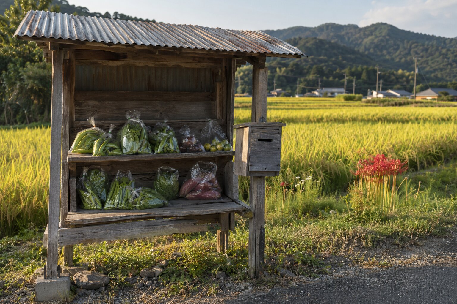 沢渡地区の無人販売所の料金箱に関する奇妙な記録