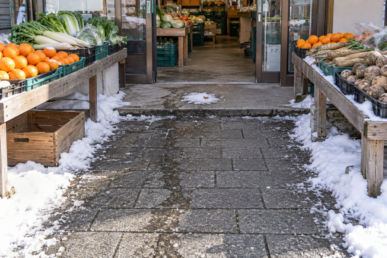 深海市の青果店の土間に上がった雪に関する奇妙な記録